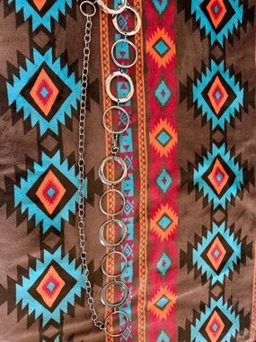 Boho Silver Ring Link Belt